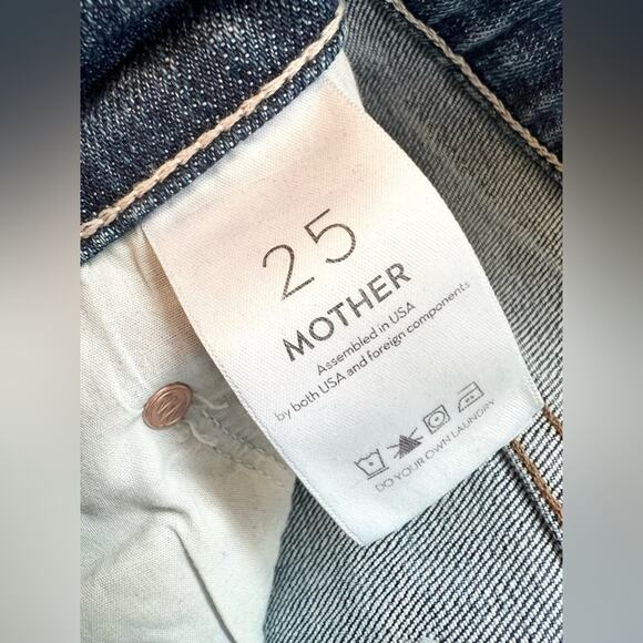 Mother Superior The Tomcat Seriously Truce blue Jeans Straight Leg distressed 25 - Picture 11 of 13